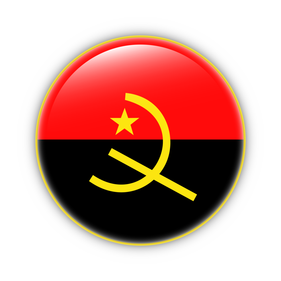 Angola Flagge mit Gelb Rahmen kostenlos png Flagge Bild mit transparent Hintergrund - - National Flagge