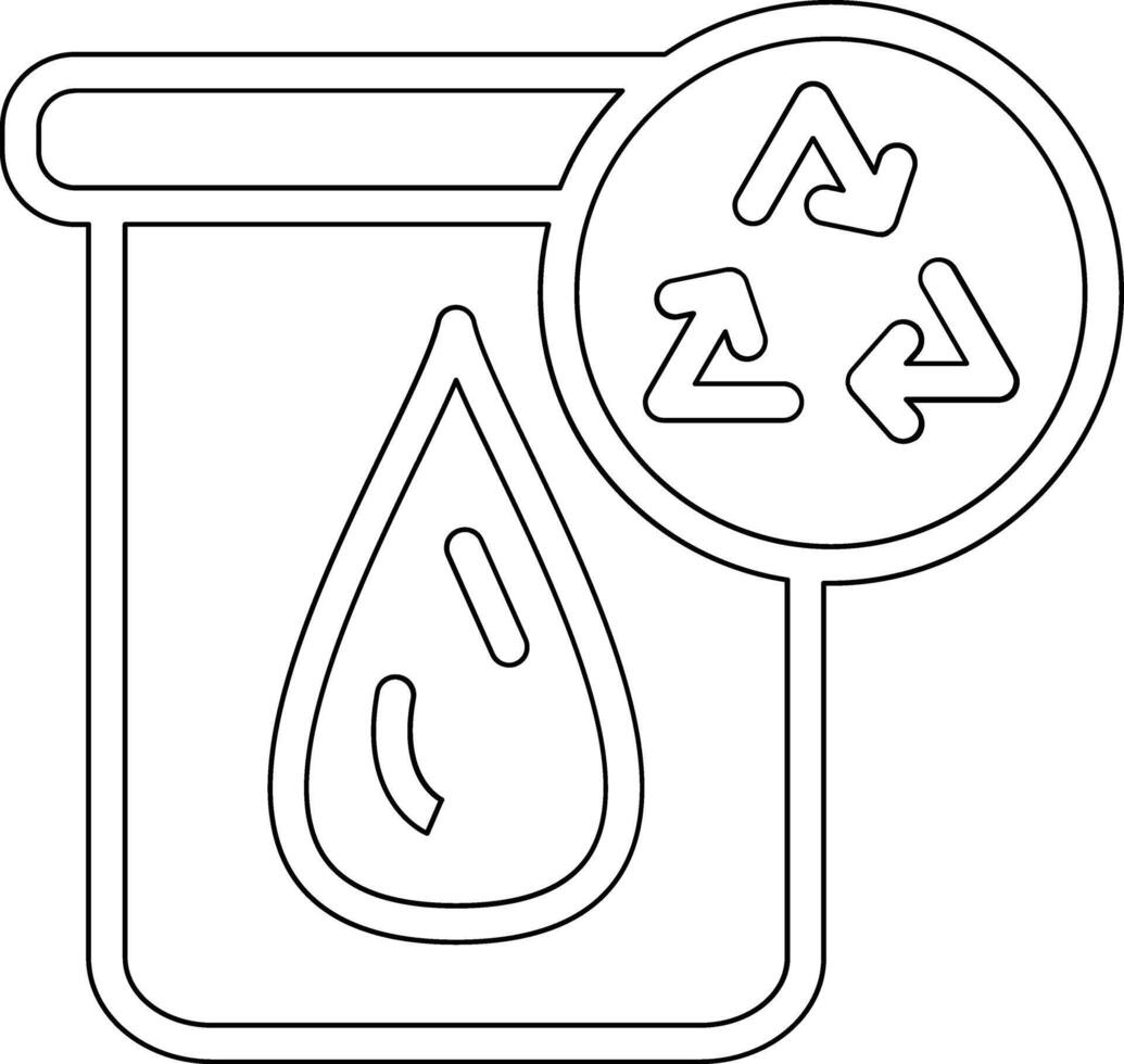 agua reciclar vector icono