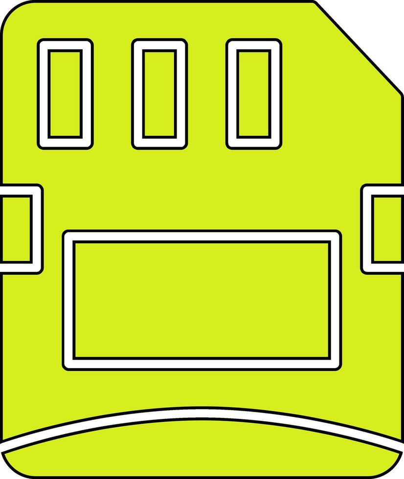 micro Dakota del Sur tarjeta vector icono