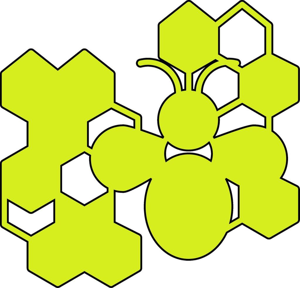 abeja terapia vector icono