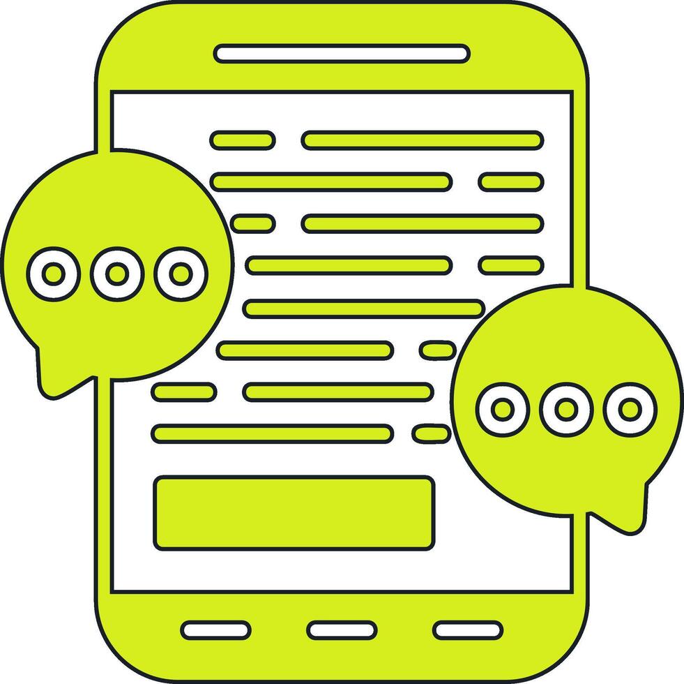 Mobile Chat Vector Icon