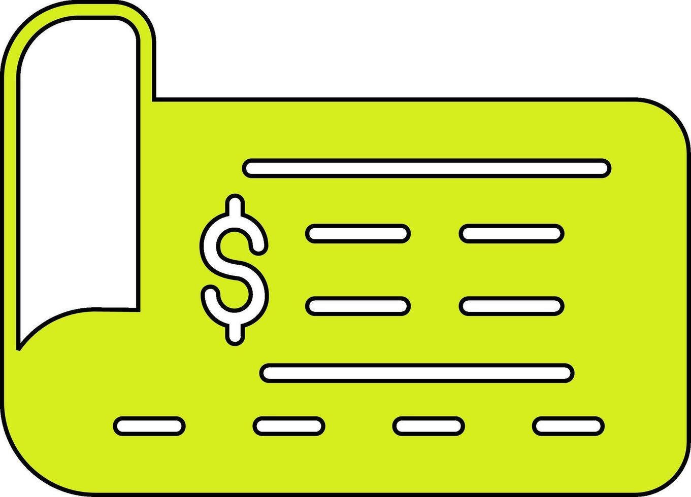 Bank Check Vector Icon