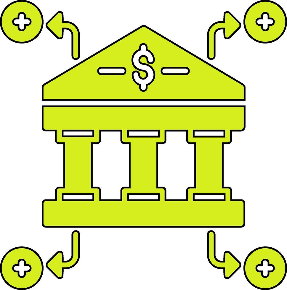 icono de vector de banco