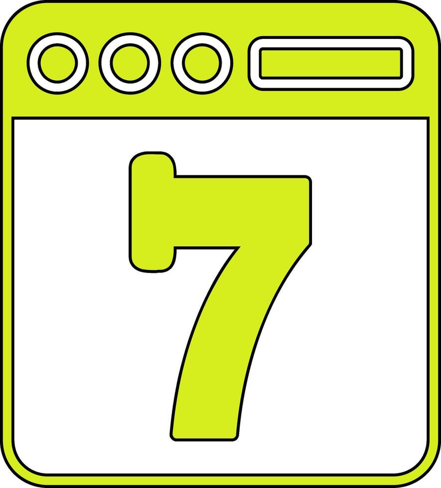 Seven Vector Icon