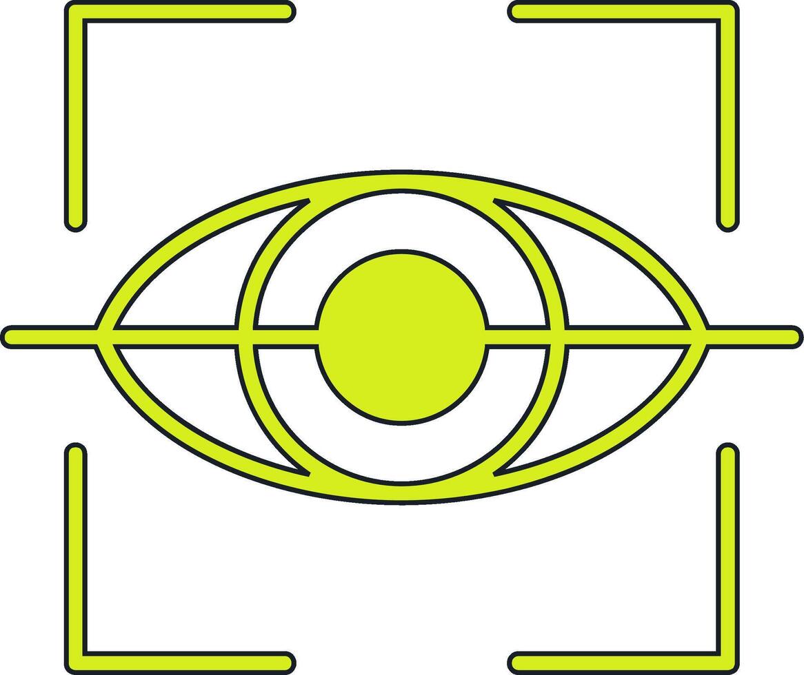 de retina escáner vector icono