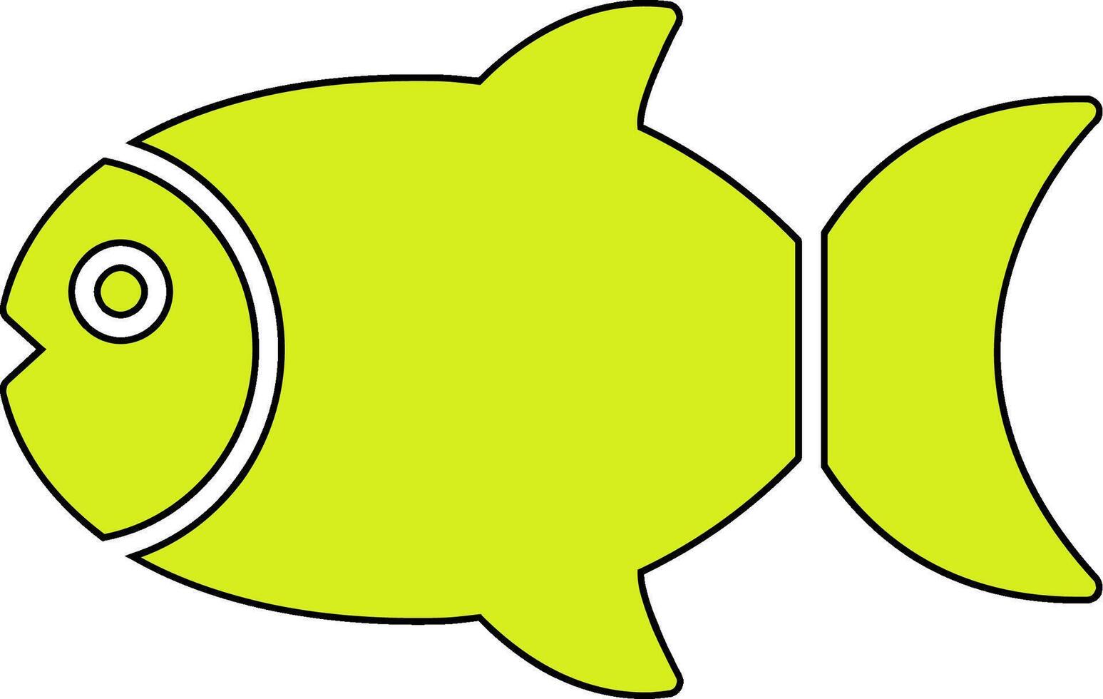 icono de vector de pescado