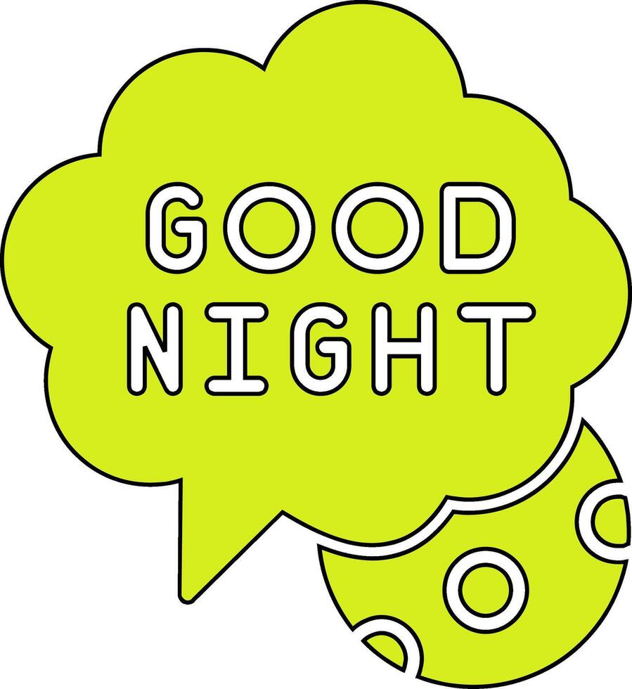 Good Night Vector Icon