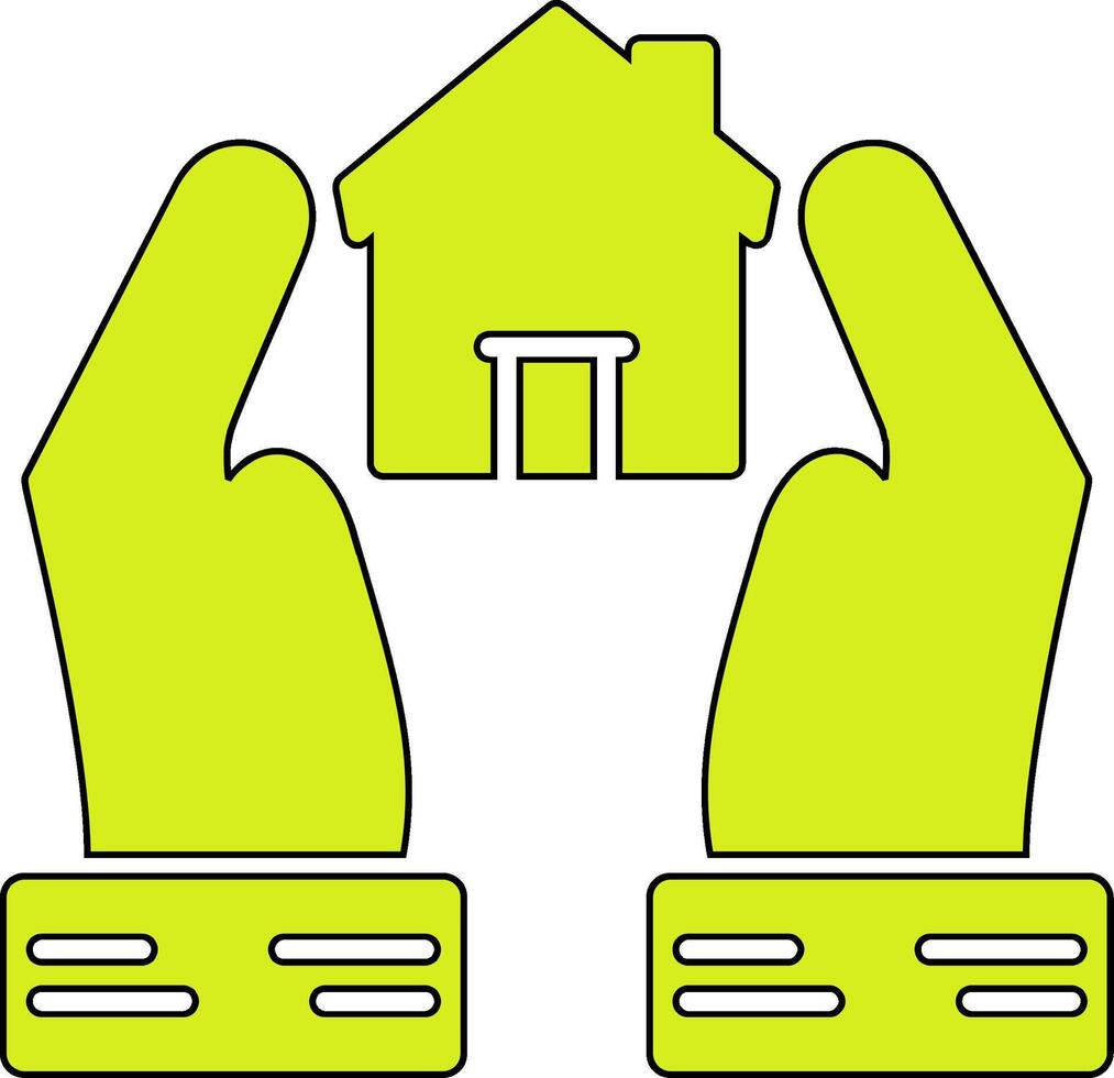 icono de vector de seguro de hogar