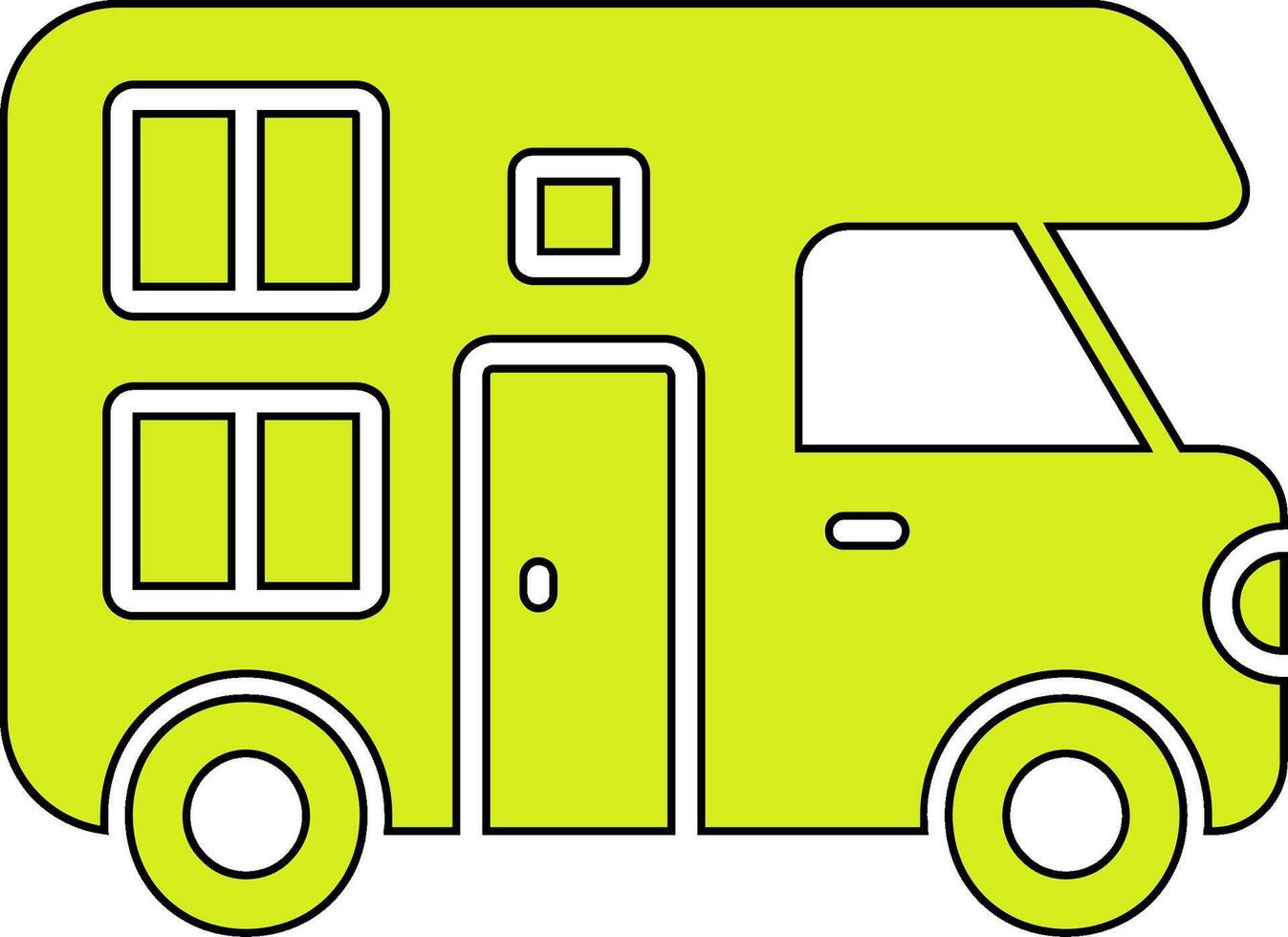 Camper Van Vector Icon