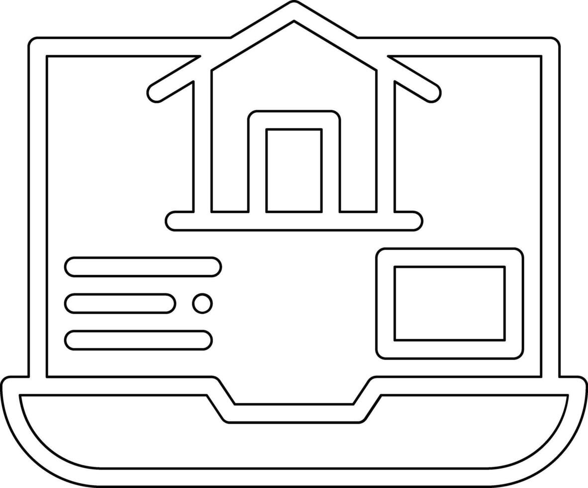 comprar casa en línea vector icono