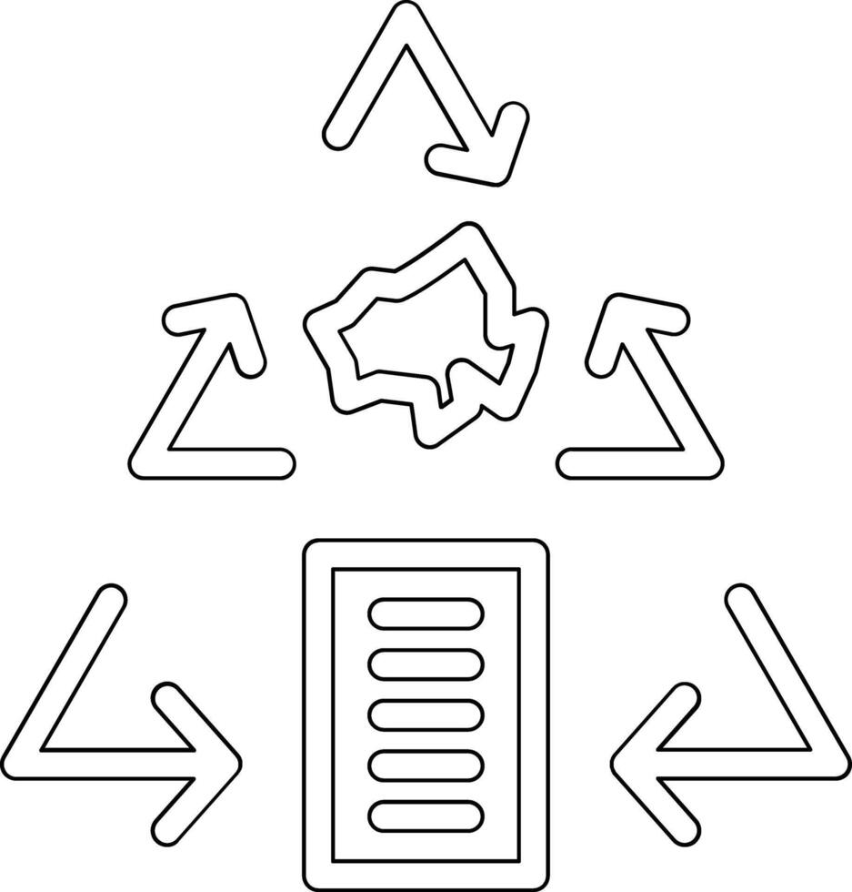 papel reciclar vector icono