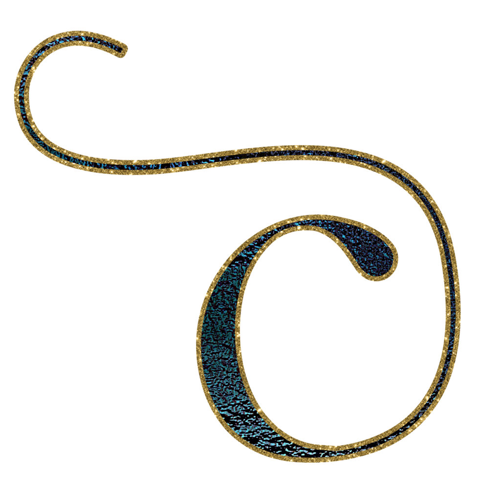 Dark gradient gold glitter alphabet lowercase png