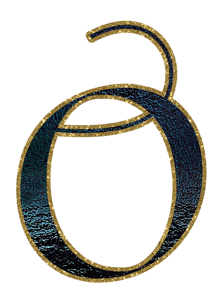 Dark gradient gold glitter alphabet lowercase png