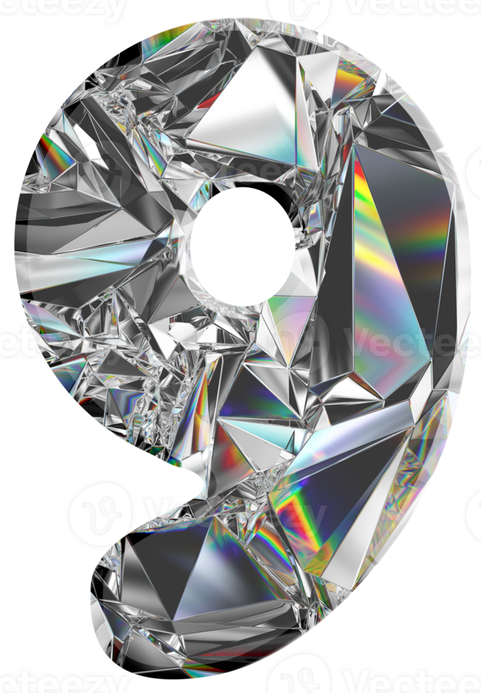 Holographic diamond numbers png
