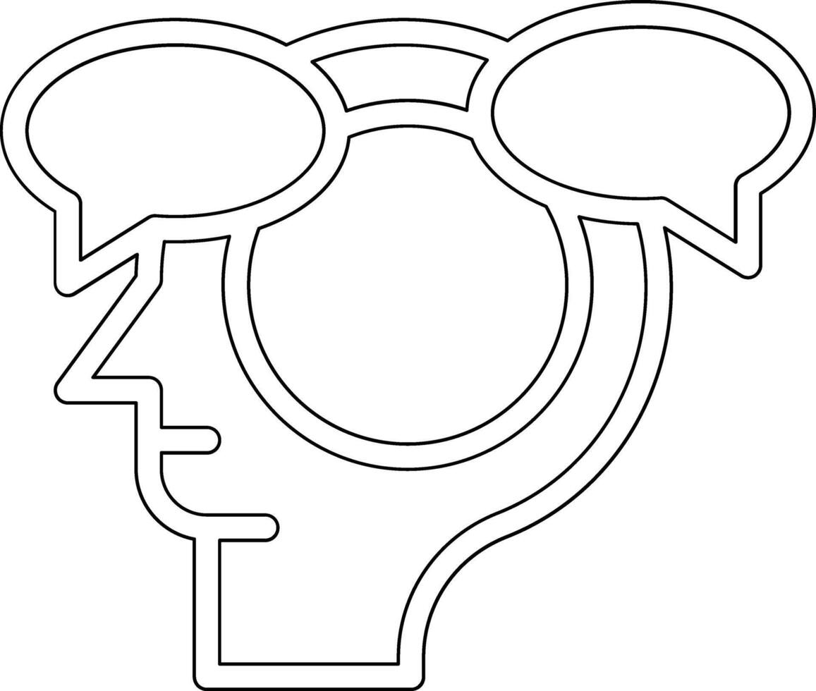 Inner Dialogue Vector Icon