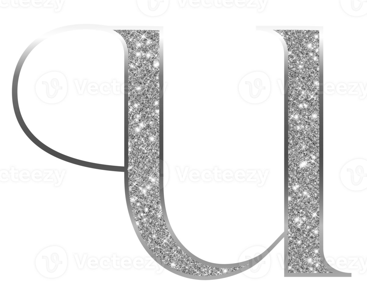 Silver glitter alphabet lowercase png