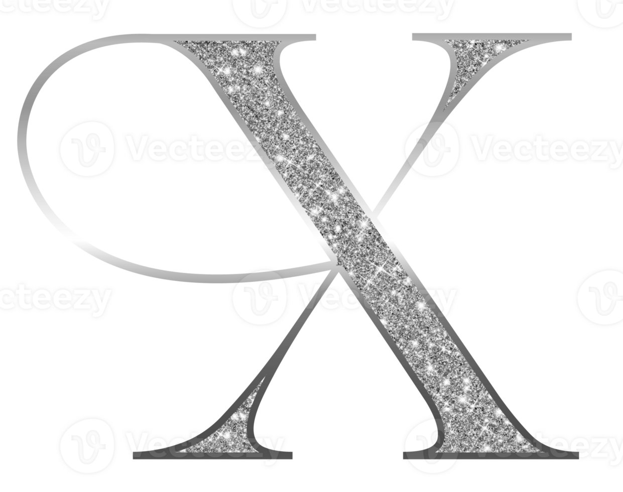 Silver glitter alphabet lowercase png