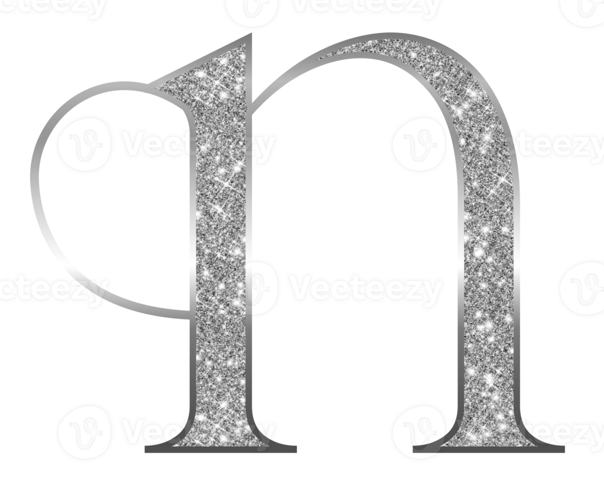 Silver glitter alphabet lowercase png