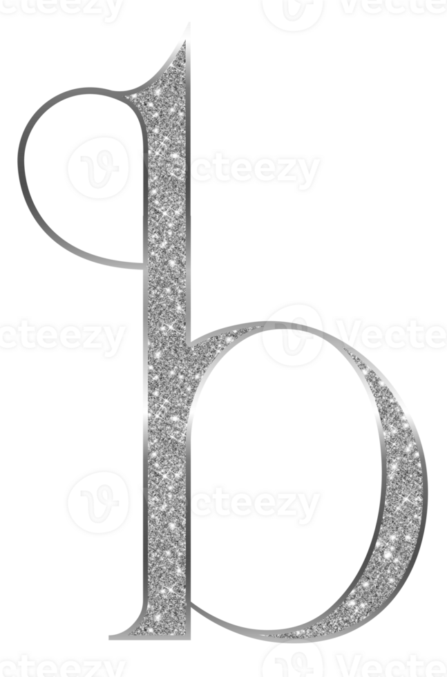 Silver glitter alphabet lowercase png