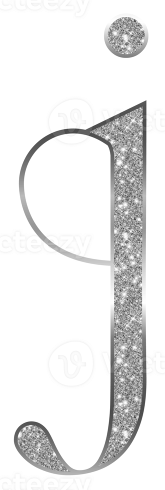 Silver glitter alphabet lowercase png