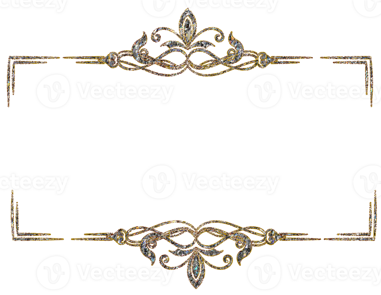 Shiny crystal frame png