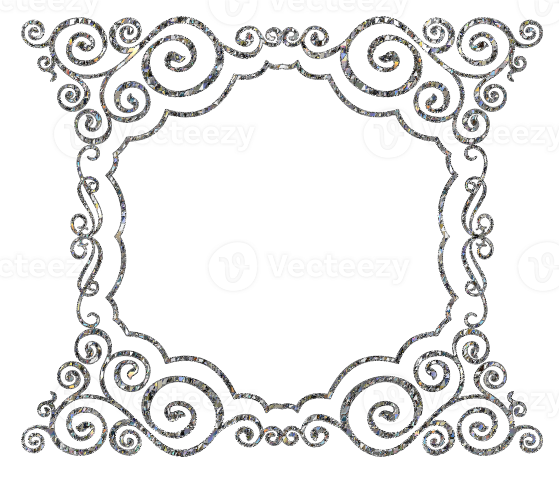 Shiny crystal frame png