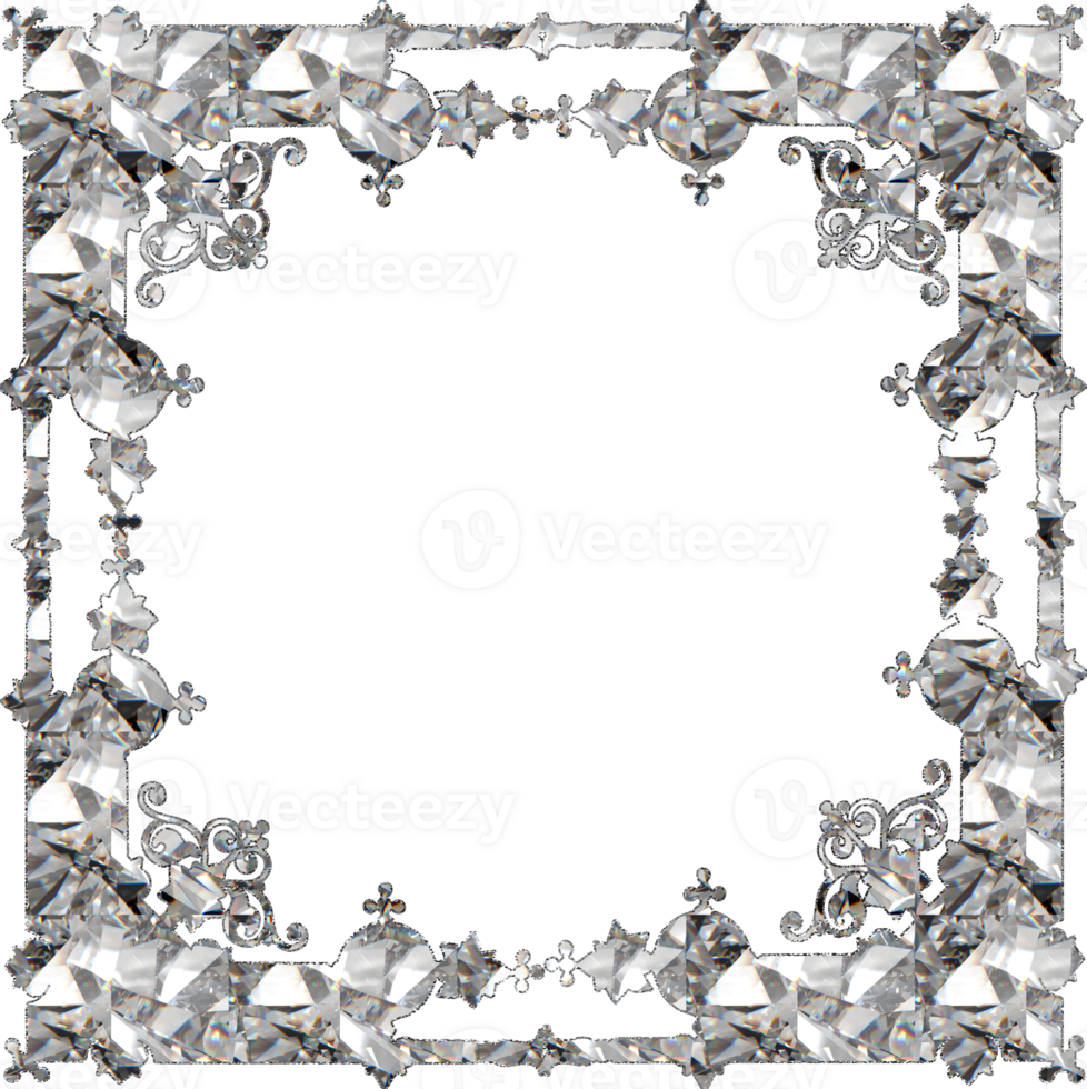 Shiny crystal frame png