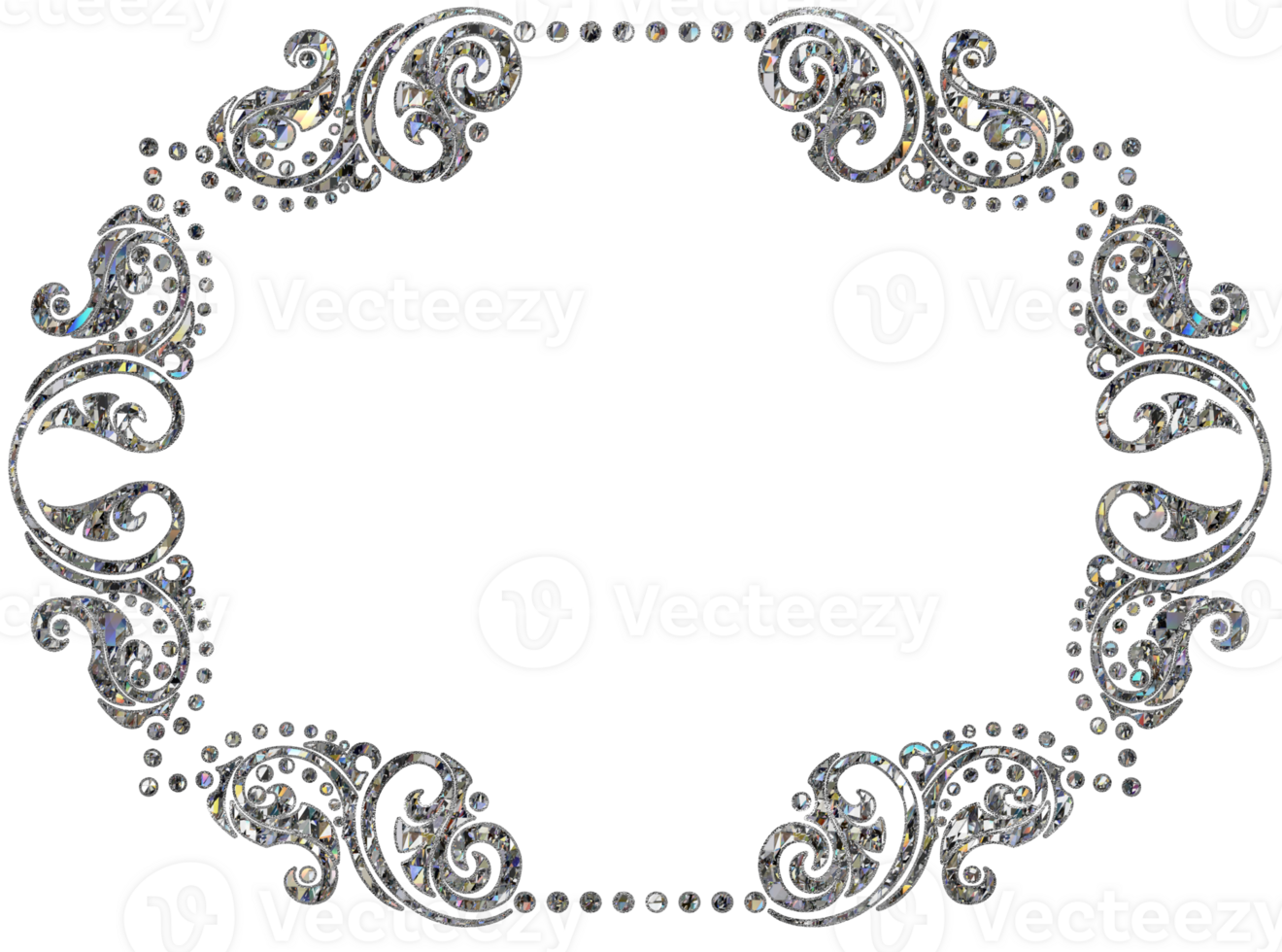 Shiny crystal frame png