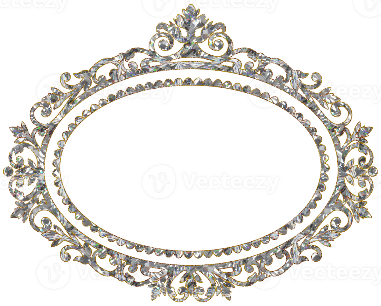 Shiny crystal frame png
