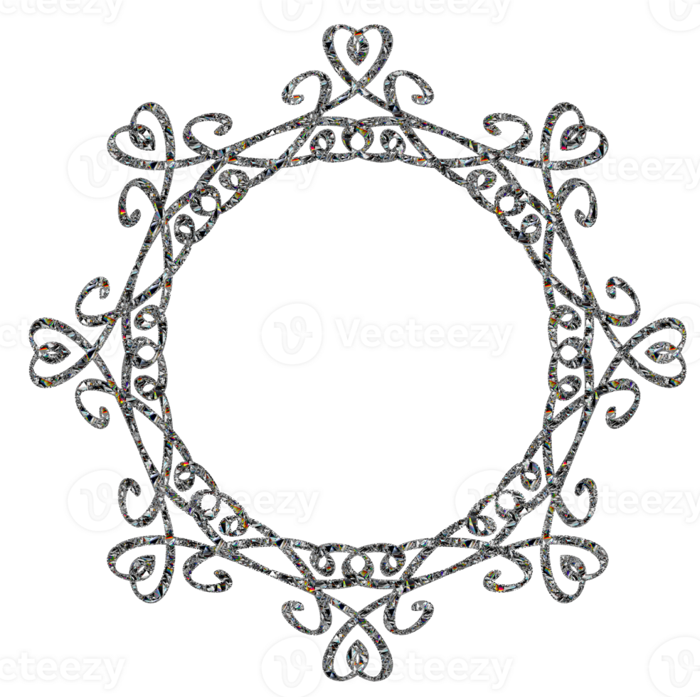Shiny crystal frame png