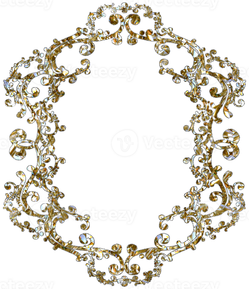 Shiny crystal frame png