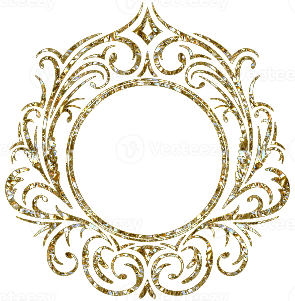 Shiny crystal frame png
