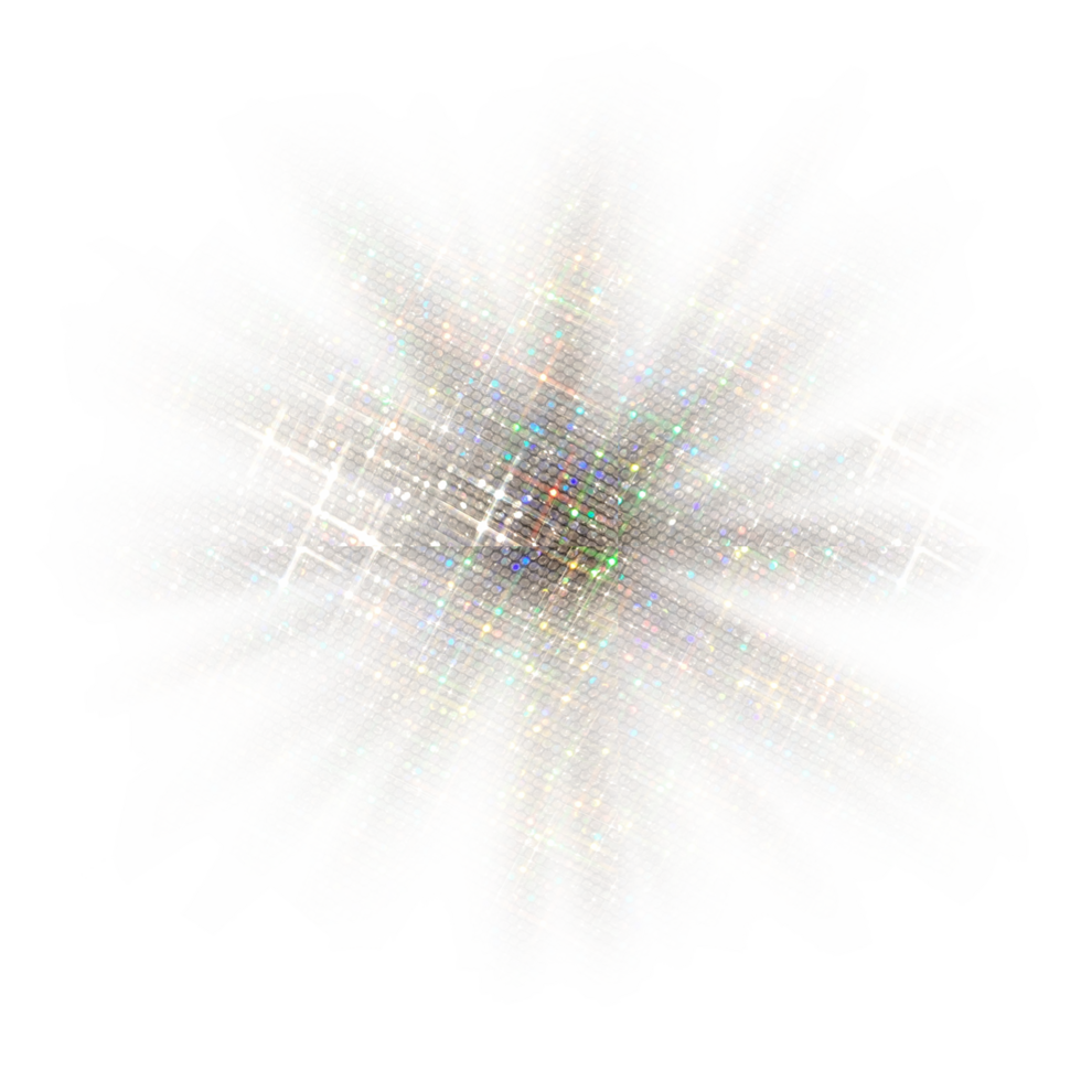 Holographic glitter sparks png