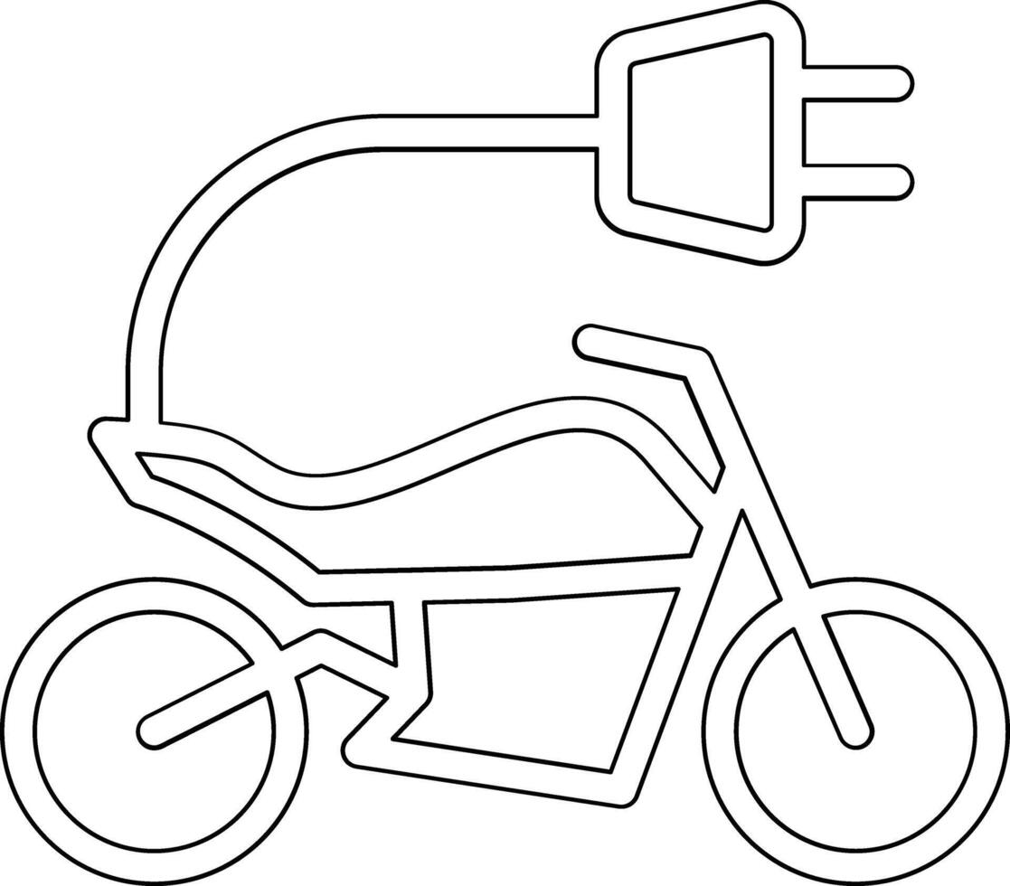 icono de vector de bicicleta eléctrica