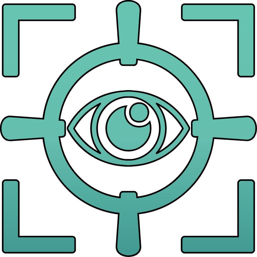 icono de vector de exploración ocular