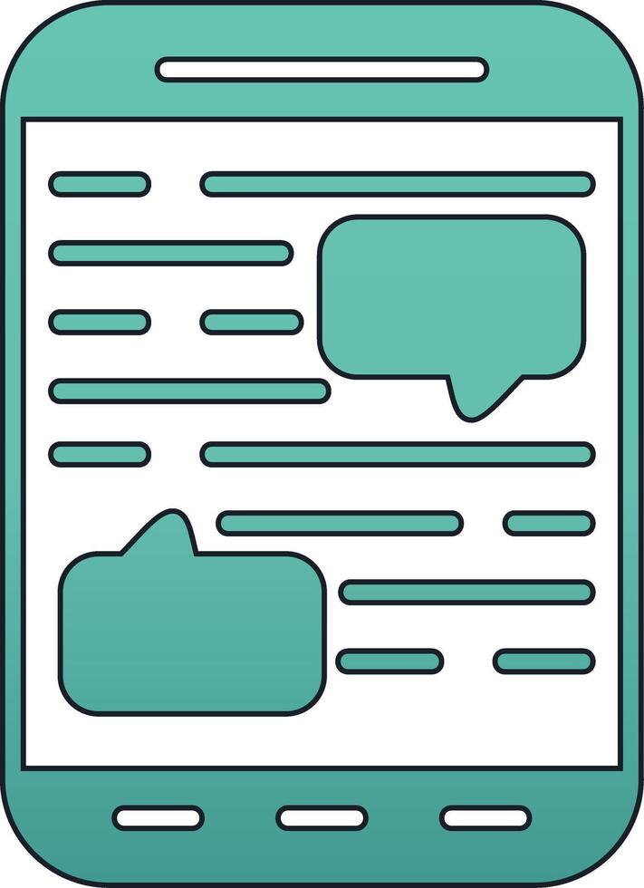 Mobile Chat Vector Icon