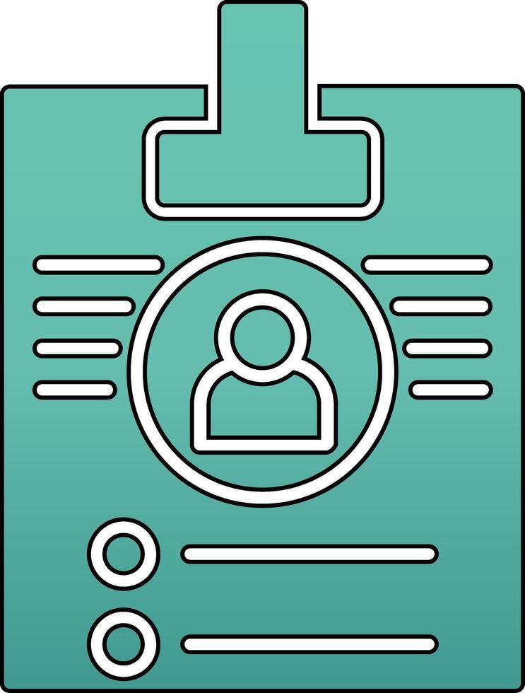 icono de vector de tarjeta de identificación