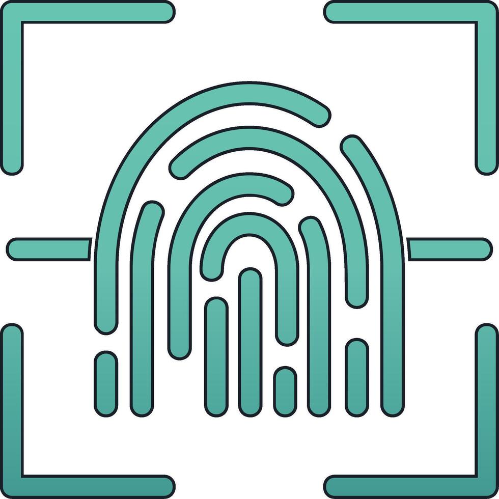 Fingerprint Scanner Vector Icon