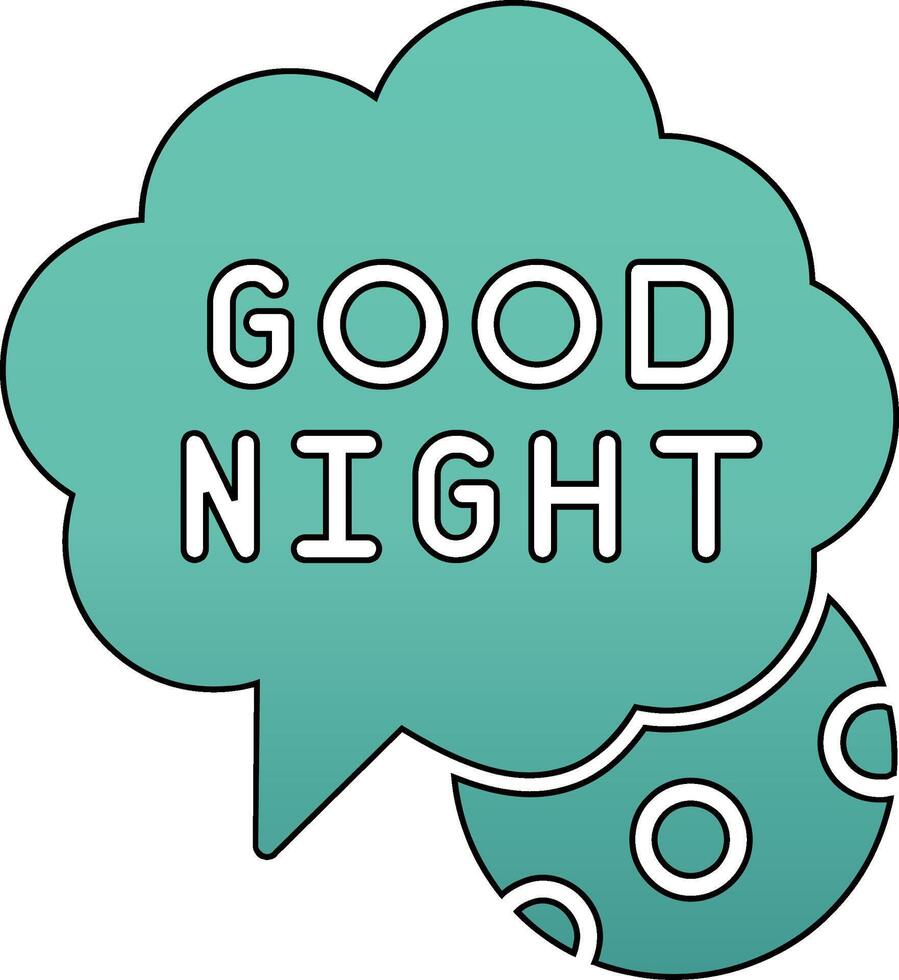 Good Night Vector Icon