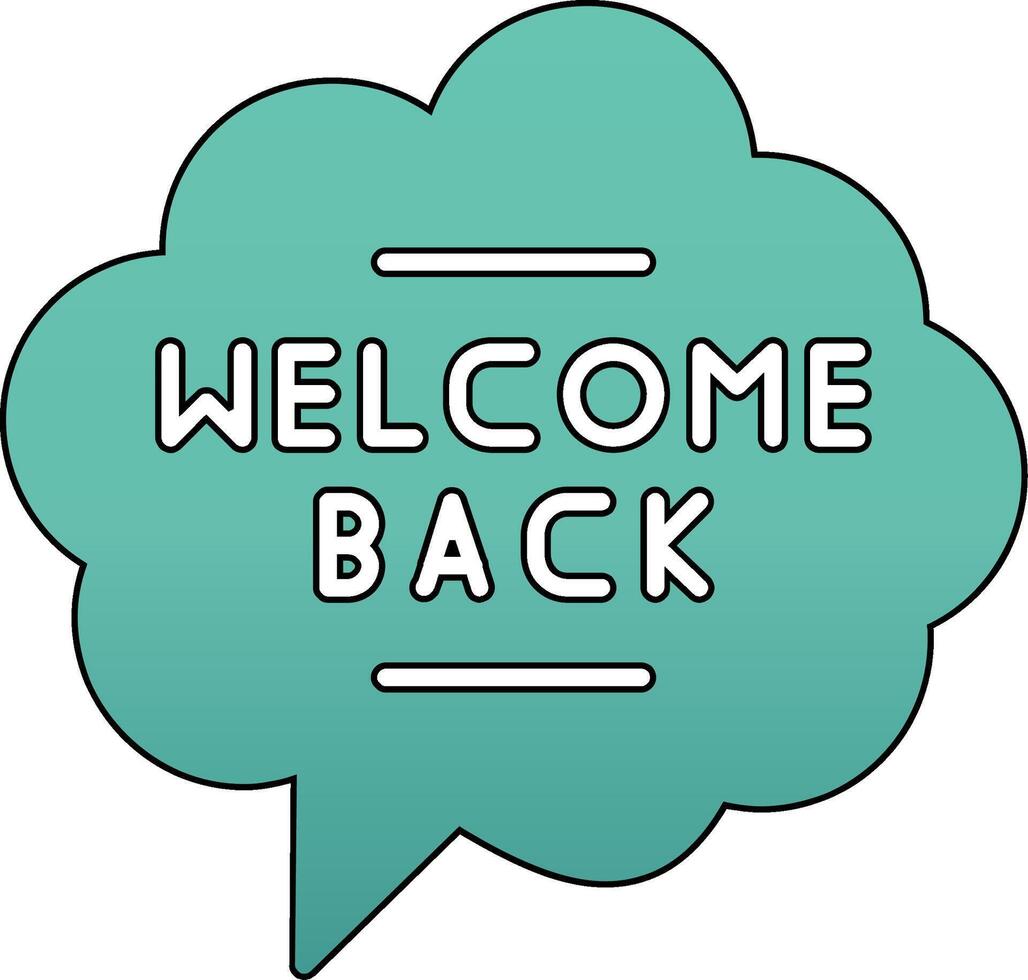 Welcome Back Vector Icon