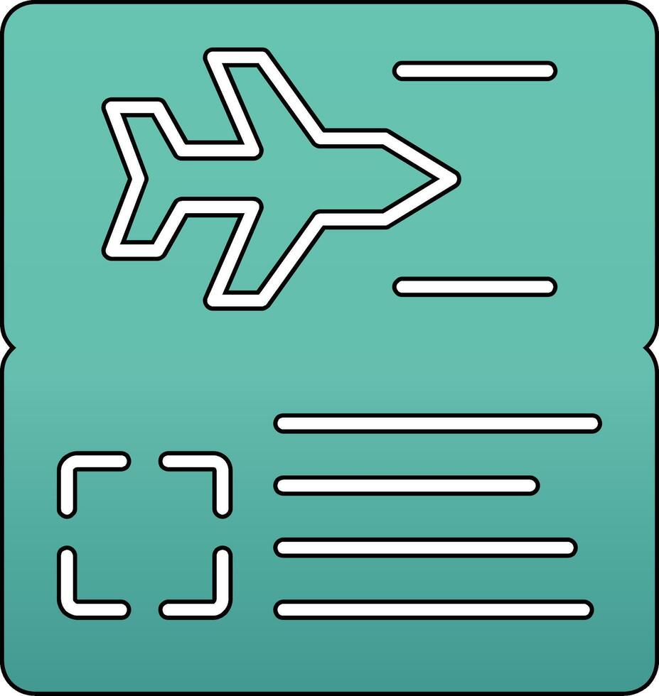 Plane Ticket Vector Icon