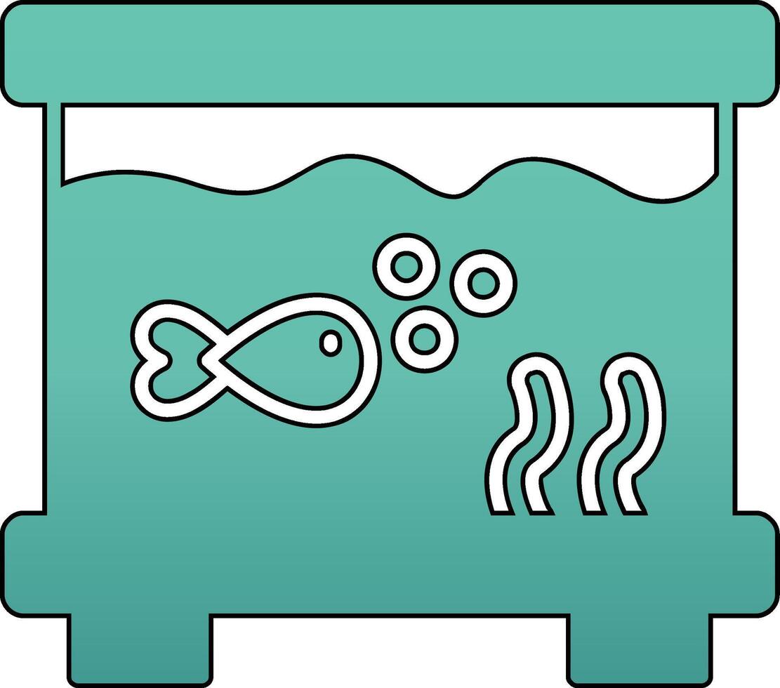 pescado tanque vector icono