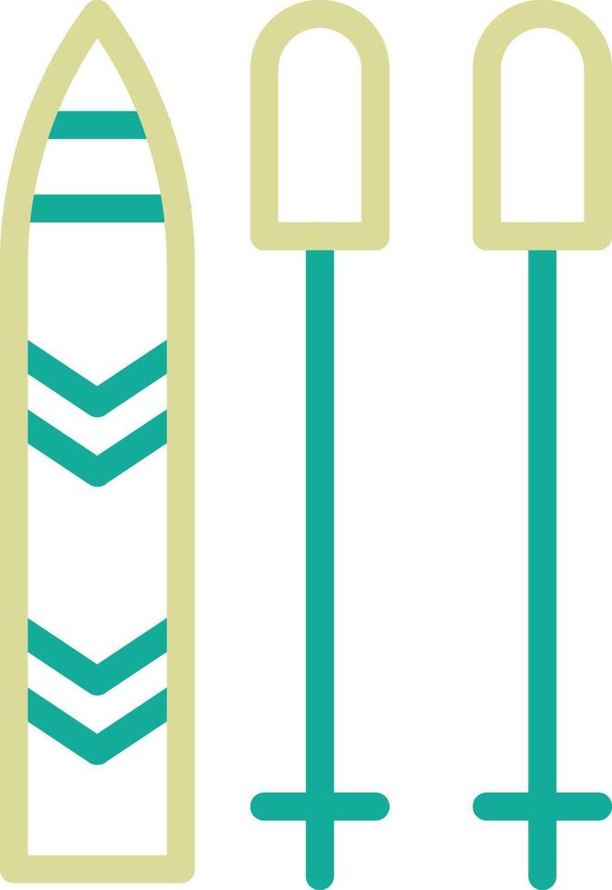 Skiing Vector Icon