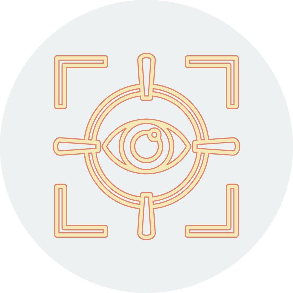 icono de vector de exploración ocular