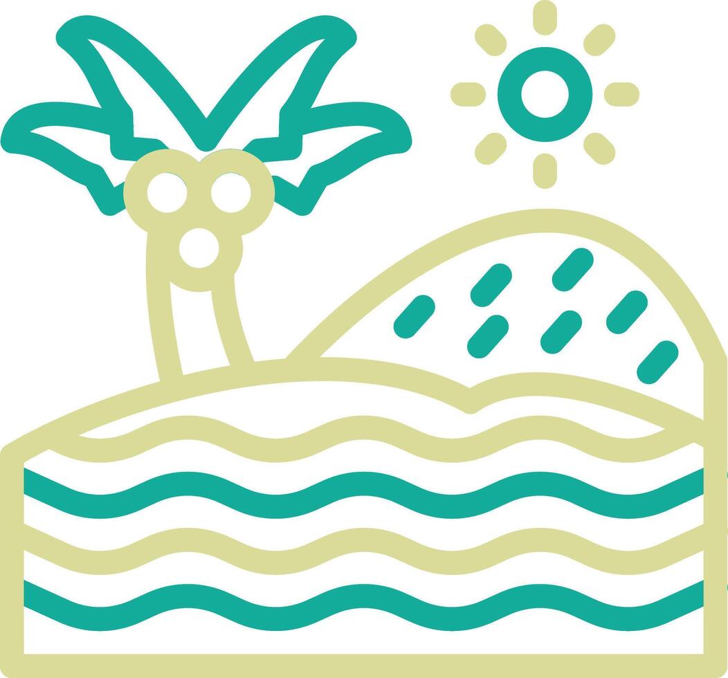 Beach Landscape Vector Icon