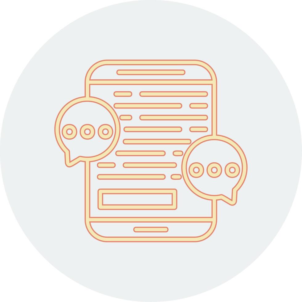 Mobile Chat Vector Icon