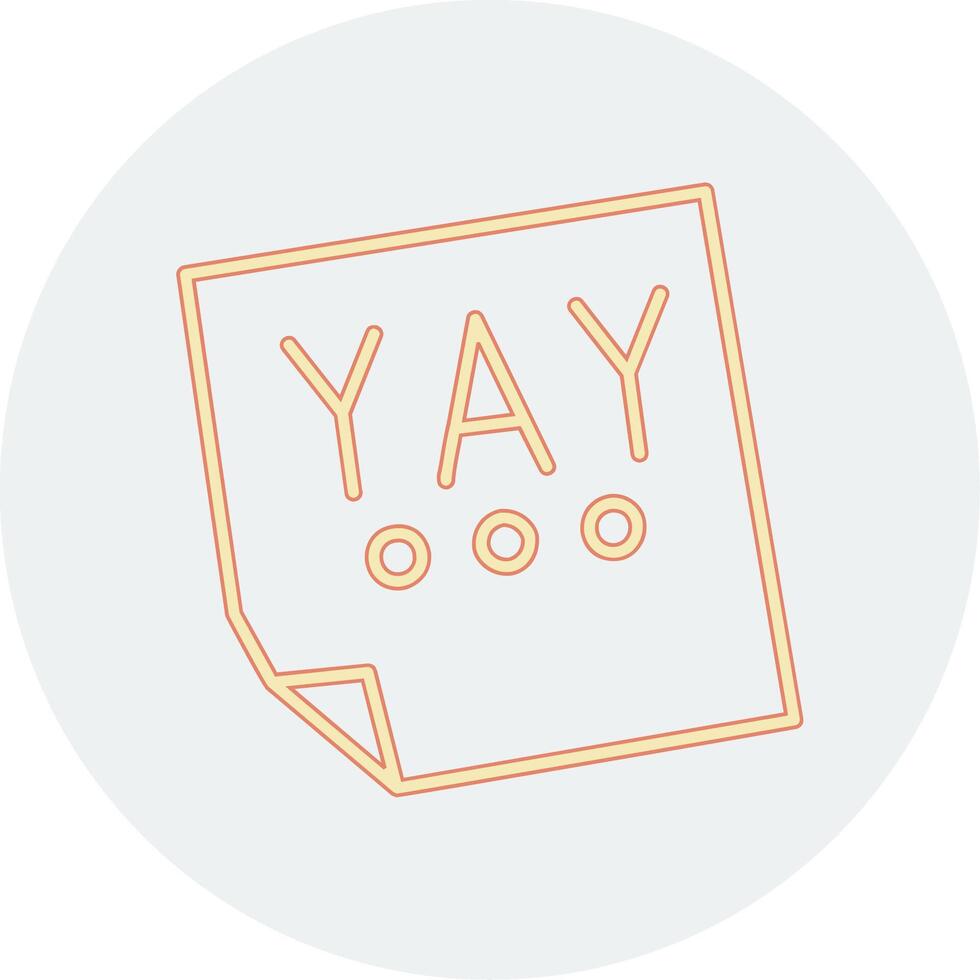 Yay Vector Icon