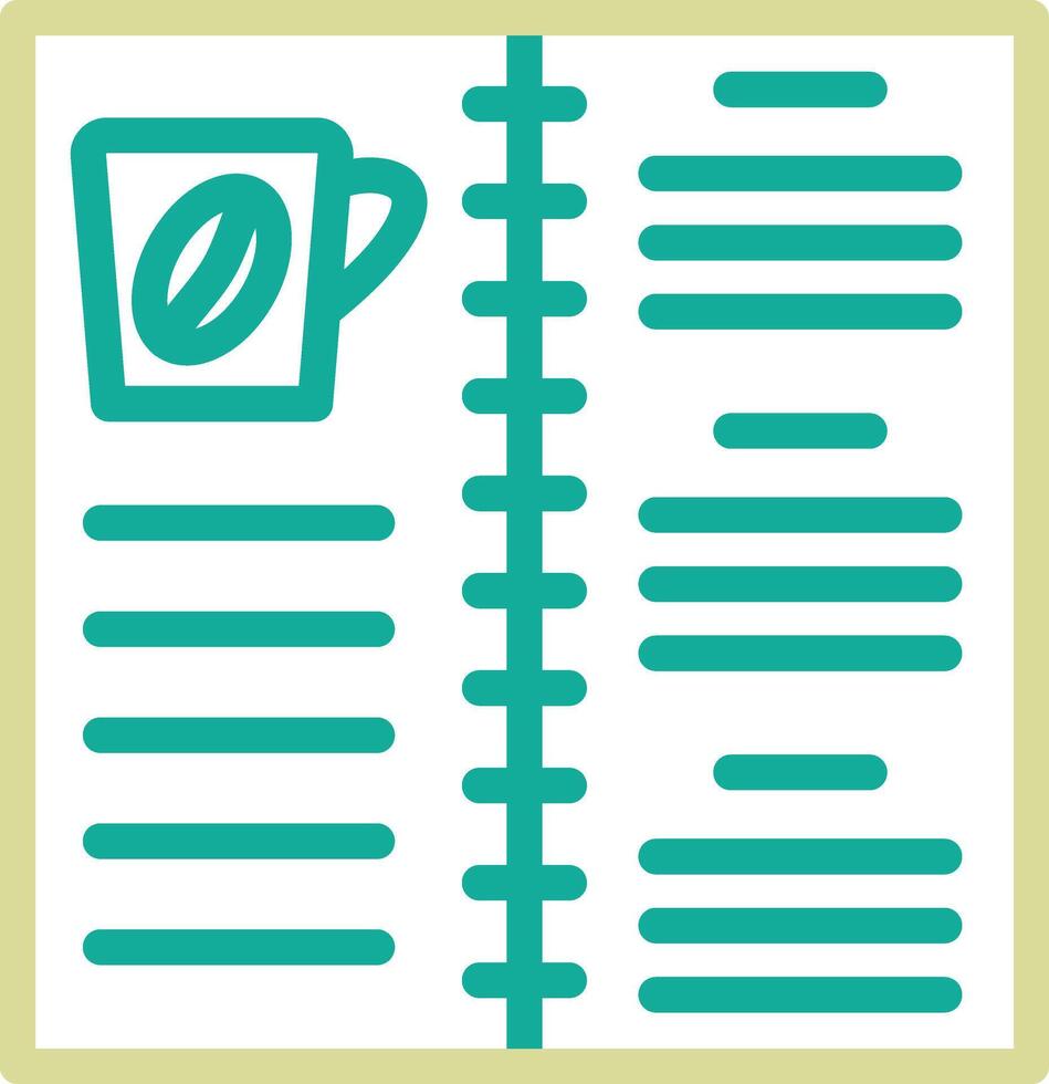 icono de vector de menú de café