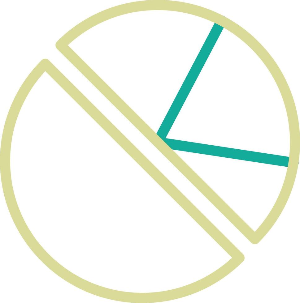 Half Pie Chart Vector Icon