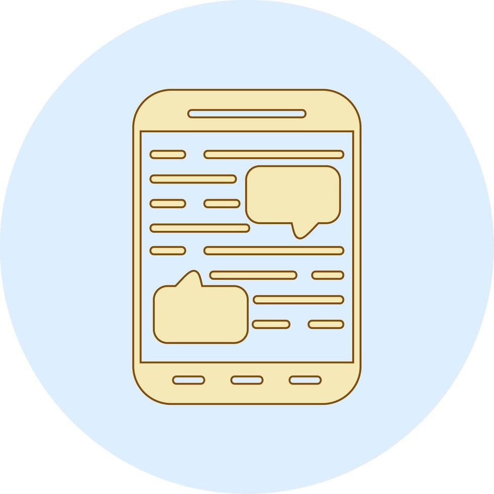 Mobile Chat Vector Icon